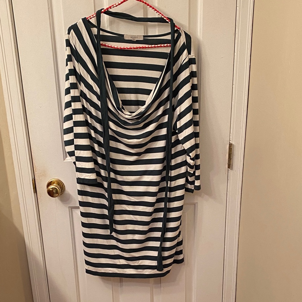 Striped Green and White Tunic